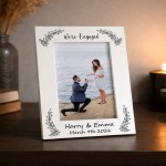 Personalised Engagement Photo Frame 7x5 We're Engaged Couple