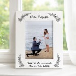 Personalised Engagement Photo Frame 7x5 We're Engaged Couple