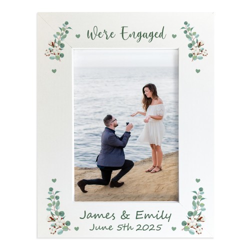 Personalised Engagement Photo Frame 7x5 We're Engaged Custom