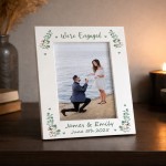 Personalised Engagement Photo Frame 7x5 We're Engaged Custom