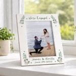 Personalised Engagement Photo Frame 7x5 We're Engaged Custom