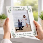 Personalised Engagement Photo Frame Gift For Couple 7x5 Frame