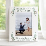 Personalised Engagement Photo Frame Gift For Couple 7x5 Frame