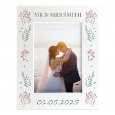 Personalised Wedding Day Photo Frame Gift For Couple 7x5 Frame