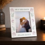 Personalised Wedding Day Photo Frame Gift For Couple 7x5 Frame Personalised Wedding Day Photo Frame Gift For Couple 7x5 Frame