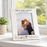 Wedding Day Photo Frame Personalised Gift For Couple 7x5 Frame