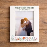 Wedding Day Photo Frame Personalised Gift For Couple 7x5 Frame