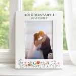 Wedding Day Photo Frame Personalised Gift For Couple 7x5 Frame