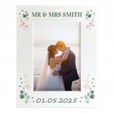 Wedding Day Photo Frame Mr And Mrs Personalised Gift For Couple