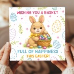 Cute Easter Bunny Card Happy Easter Greeting Card For Kids