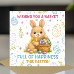 Cute Easter Bunny Card Happy Easter Greeting Card For Kids