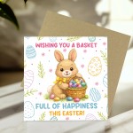 Cute Easter Bunny Card Happy Easter Greeting Card For Kids