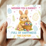 Cute Easter Bunny Card Happy Easter Greeting Card For Kids