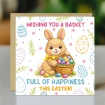Cute Easter Bunny Card Happy Easter Greeting Card For Kids