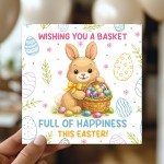 Cute Easter Bunny Card Happy Easter Greeting Card For Kids