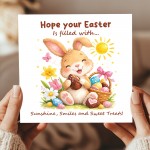 Cute Easter Bunny Card Happy Easter Greeting Card Bunny
