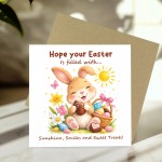 Cute Easter Bunny Card Happy Easter Greeting Card Bunny