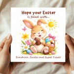Cute Easter Bunny Card Happy Easter Greeting Card Bunny