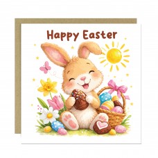 Happy Easter Greetings Cards For Kids and Children Cute Bunny