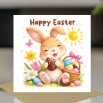 Happy Easter Greetings Cards For Kids and Children Cute Bunny