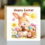 Happy Easter Greetings Cards For Kids and Children Cute Bunny