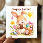 Happy Easter Greetings Cards For Kids and Children Cute Bunny