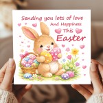 Happy Easter Card For Daughter or Granddaughter Cute Bunny