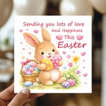 Happy Easter Card For Daughter or Granddaughter Cute Bunny