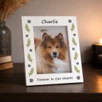 Personalised Dog Memorial 7x5 White Photo Frame Pet Loss Gifts