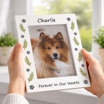 Personalised Dog Memorial 7x5 White Photo Frame Pet Loss Gifts