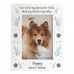 Personalised Dog Memorial Photo Frame 7x5 Hardest Goodbye Pet
