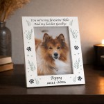 Personalised Dog Memorial Photo Frame 7x5 Hardest Goodbye Pet