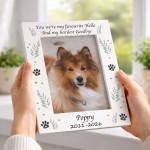 Personalised Dog Memorial Photo Frame 7x5 Hardest Goodbye Pet