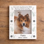 Personalised Dog Memorial Photo Frame 7x5 Hardest Goodbye Pet