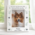 Personalised Dog Memorial Photo Frame 7x5 Hardest Goodbye Pet