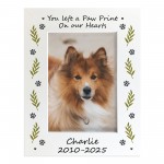Personalised Dog Memorial Photo Frame 7x5 Paw Print Pet Loss Personalised Dog Memorial Photo Frame 7x5 Paw Print Pet Loss