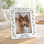 Personalised Dog Memorial Photo Frame 7x5 Paw Print Pet Loss Personalised Dog Memorial Photo Frame 7x5 Paw Print Pet Loss