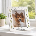 Personalised Dog Memorial Photo Frame 7x5 Paw Print Pet Loss Personalised Dog Memorial Photo Frame 7x5 Paw Print Pet Loss