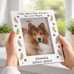 Personalised Dog Memorial Photo Frame 7x5 Paw Print Pet Loss Personalised Dog Memorial Photo Frame 7x5 Paw Print Pet Loss