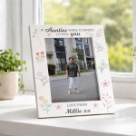 Personalised Gift For Auntie Floral Picture Frame Thank You Gift Personalised Gift For Auntie Floral Picture Frame Thank You Gift