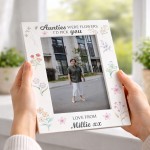 Personalised Gift For Auntie Floral Picture Frame Thank You Gift Personalised Gift For Auntie Floral Picture Frame Thank You Gift