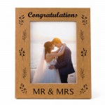 Congratulations Gift For Couple Mr And Mrs Photo Frame