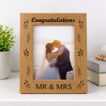 Congratulations Gift For Couple Mr And Mrs Photo Frame
