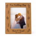 Personalised Mr And Mrs Photo Frame OUR WEDDING DAY Gift