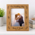 Personalised Mr And Mrs Photo Frame OUR WEDDING DAY Gift