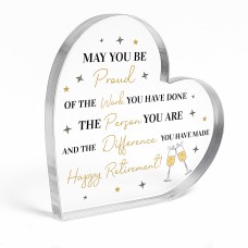 Retirement Acrylic Plaque Happy Retirement Gift for Colleague