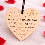 Retirement Gift For Colleagues Coworkers Wooden Hanging Heart