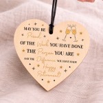 Retirement Gift For Colleagues Coworkers Wooden Hanging Heart