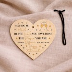 Retirement Gift For Colleagues Coworkers Wooden Hanging Heart