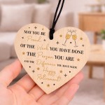 Retirement Gift For Colleagues Coworkers Wooden Hanging Heart
